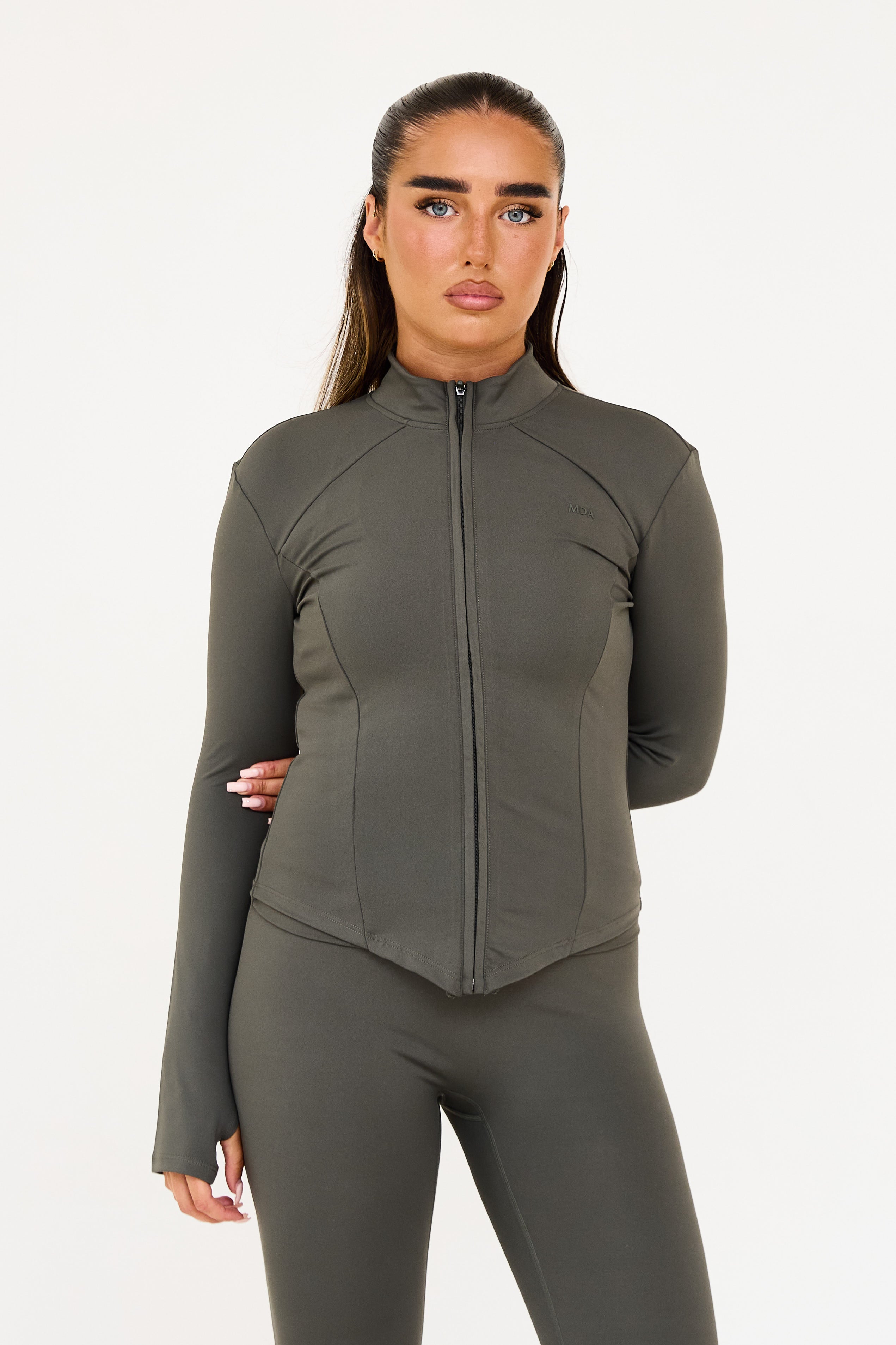 MDA Core Sculpt Zip Up Jacket - Olive