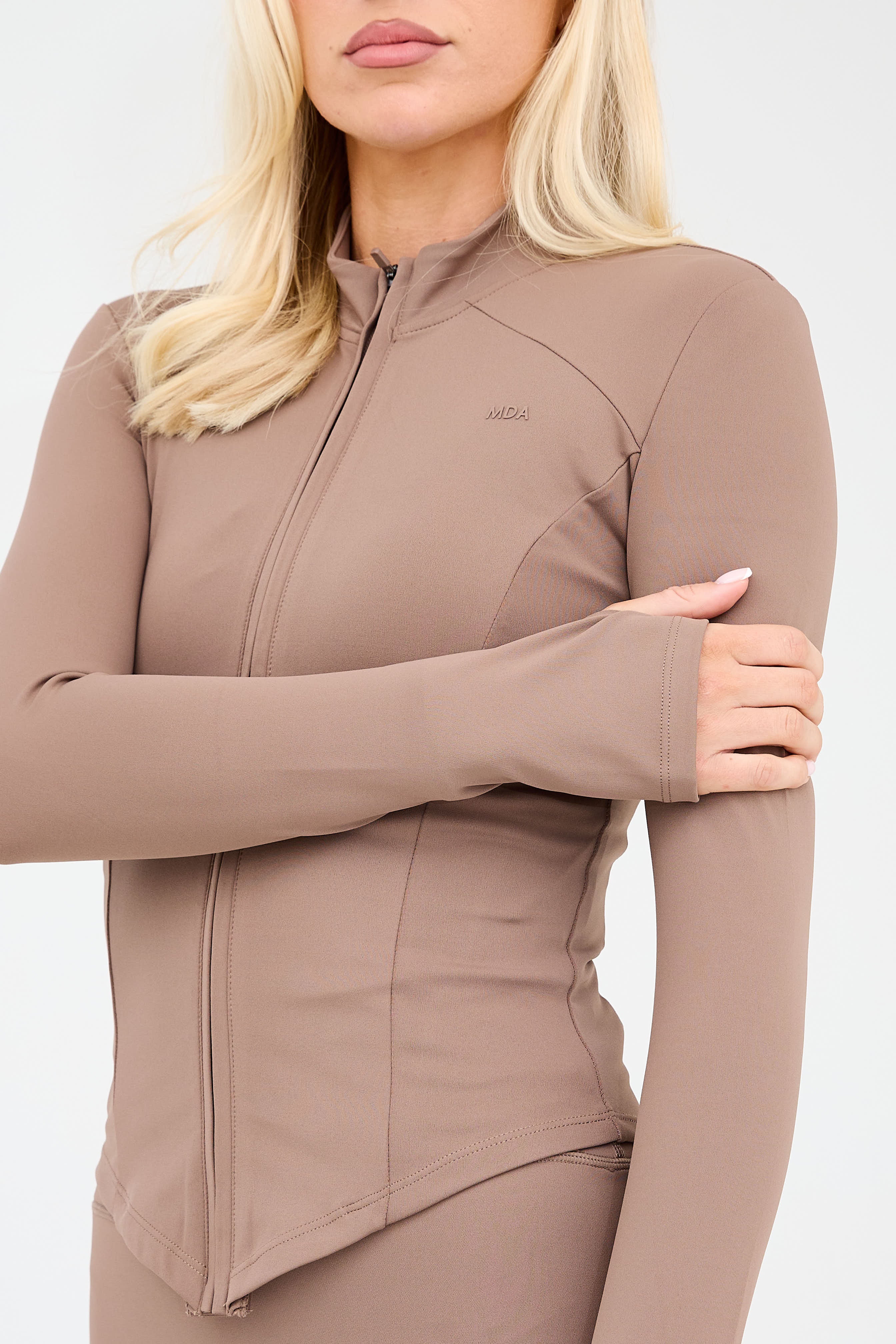 MDA Core Fawn Sculpt Zip Up Set - Zip Up Jacket / Wrap Leggings