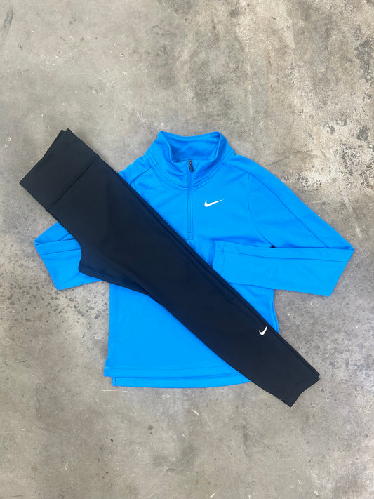 Nike Junior Aqua Set - Half Zip / Leggings