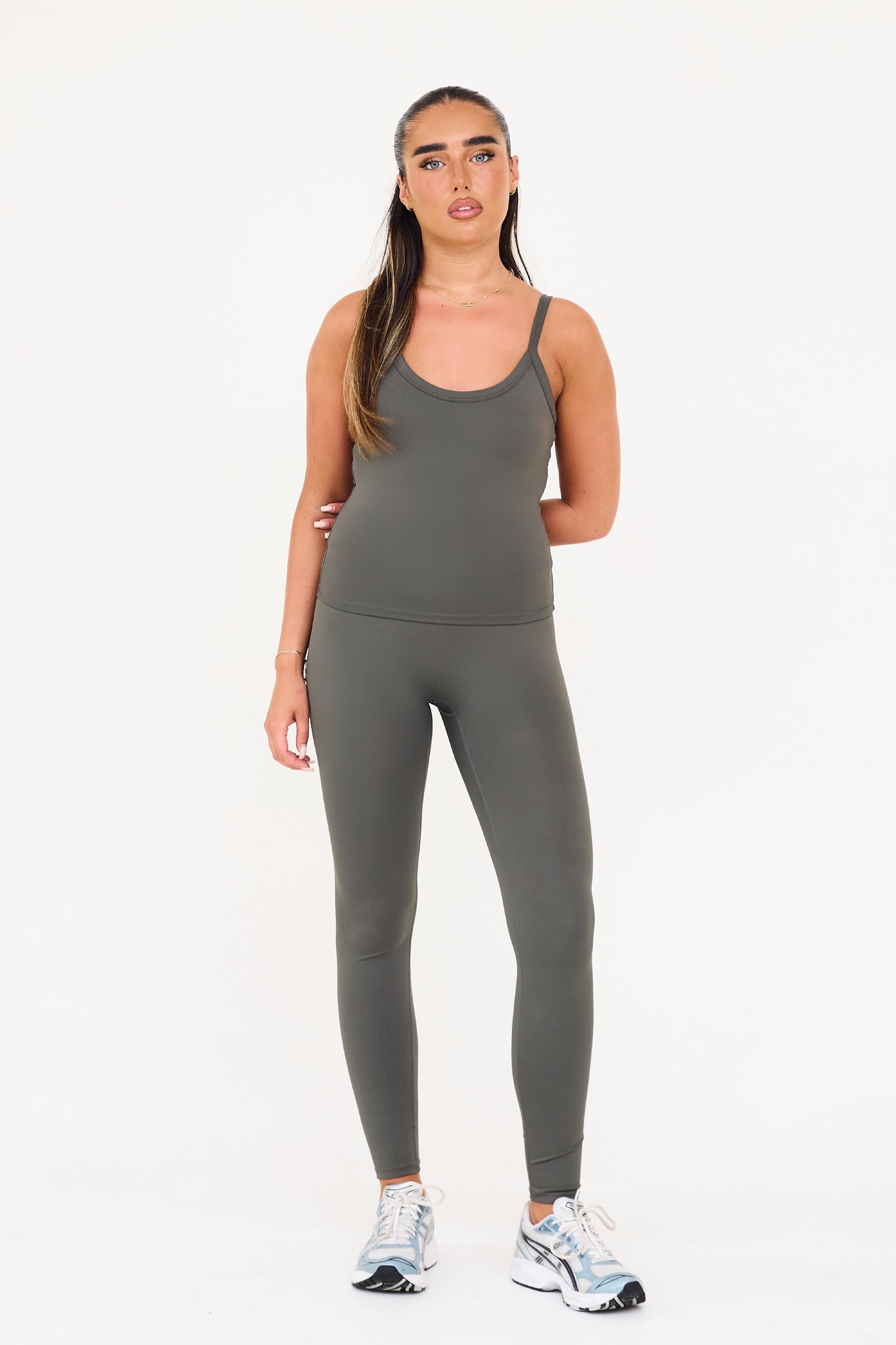 MDA Core Olive Sculpt Set - Vest Top / Wrap Leggings