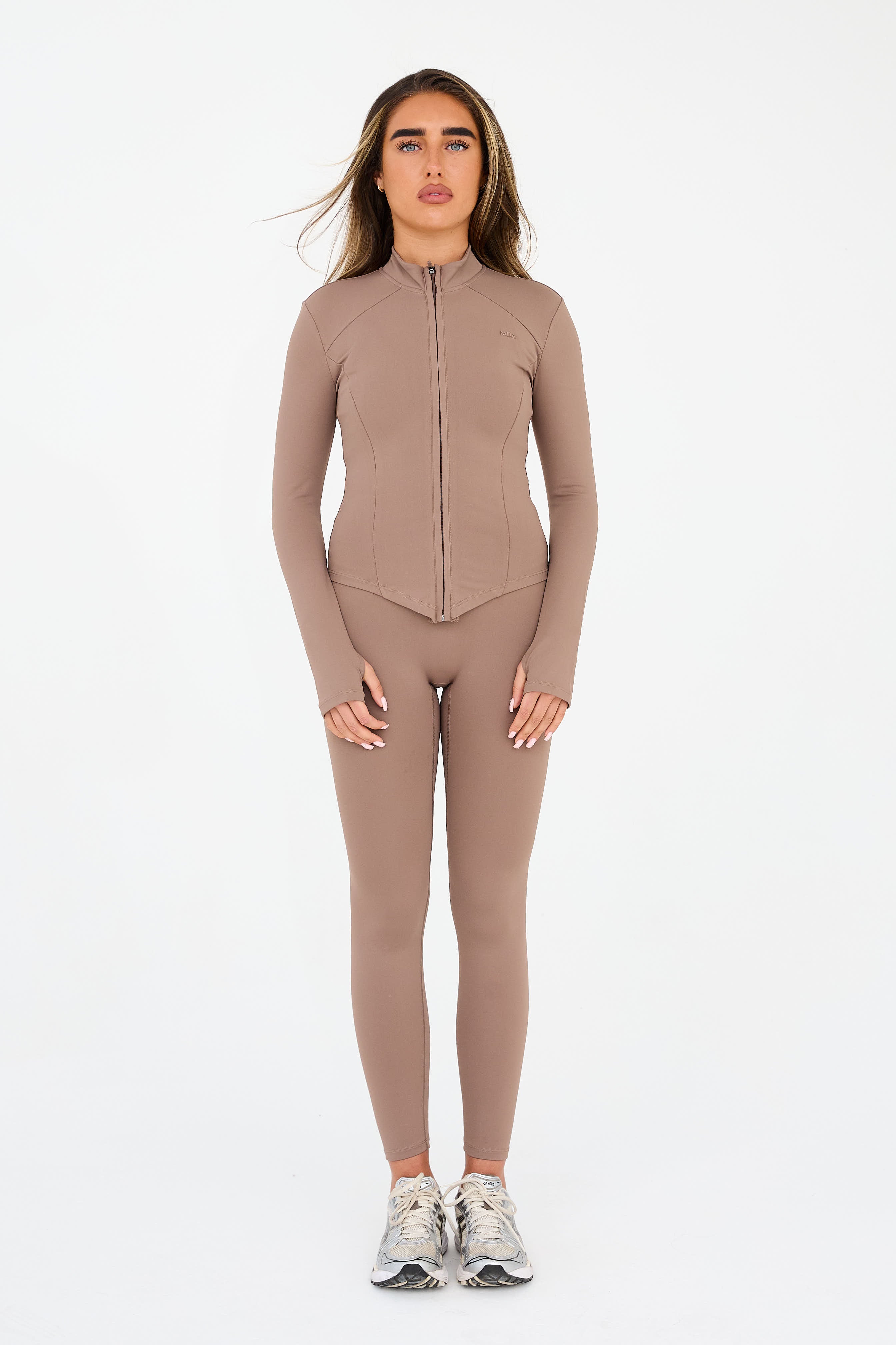 MDA Core Fawn Sculpt Zip Up Set - Zip Up Jacket / Wrap Leggings