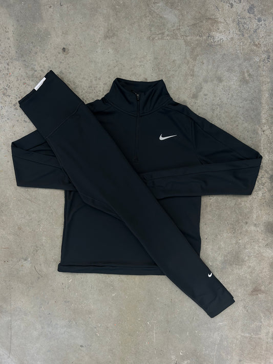 Nike Element Black Set - Half Zip / Leggings