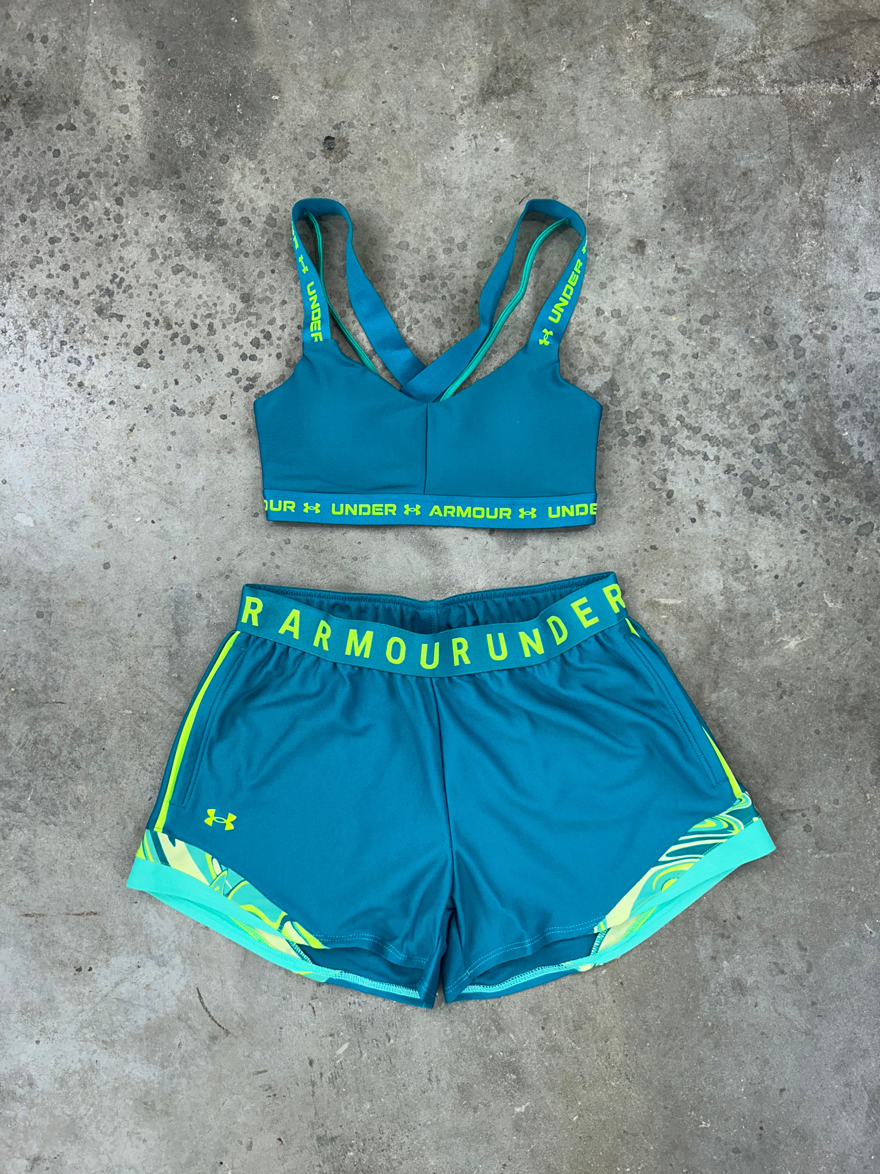 Blue under hot sale armour shorts womens