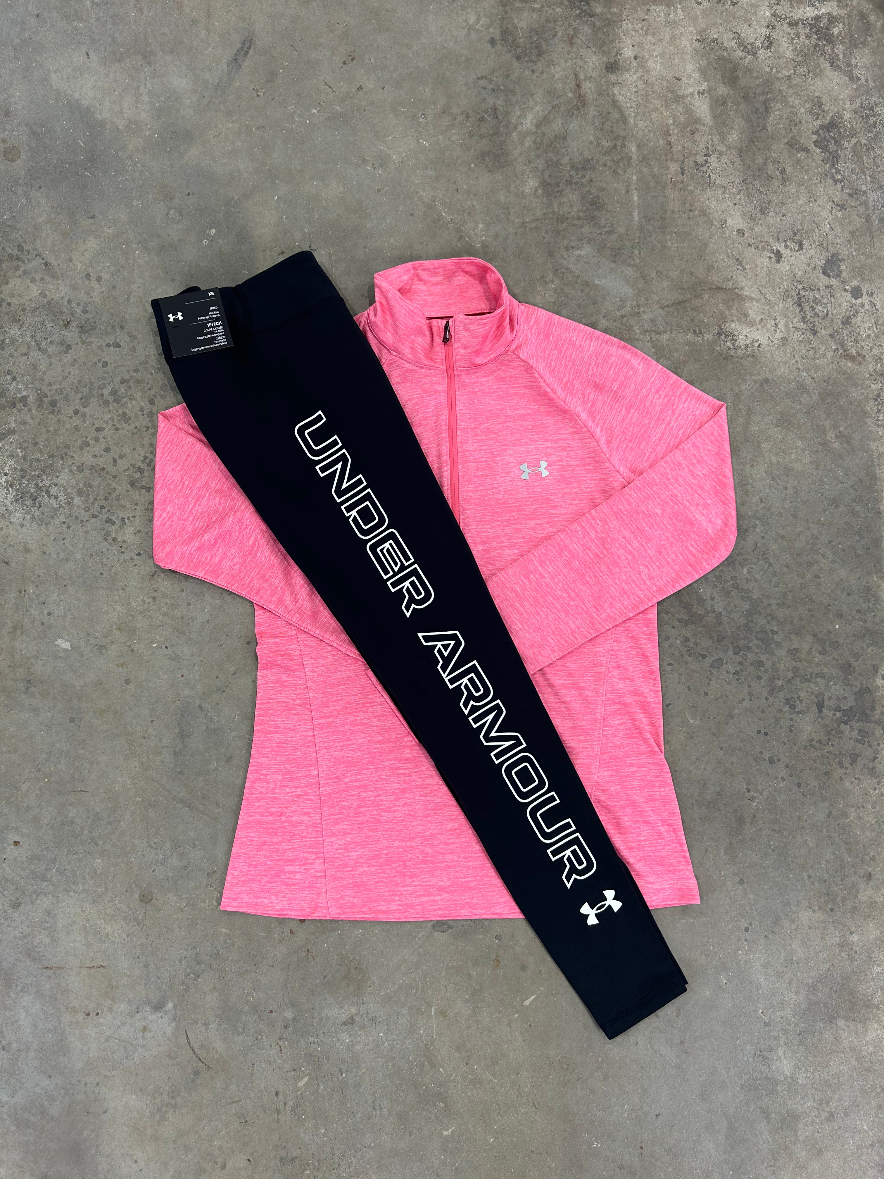 Under Armour Pink Set Half Zip Leggings ModActive