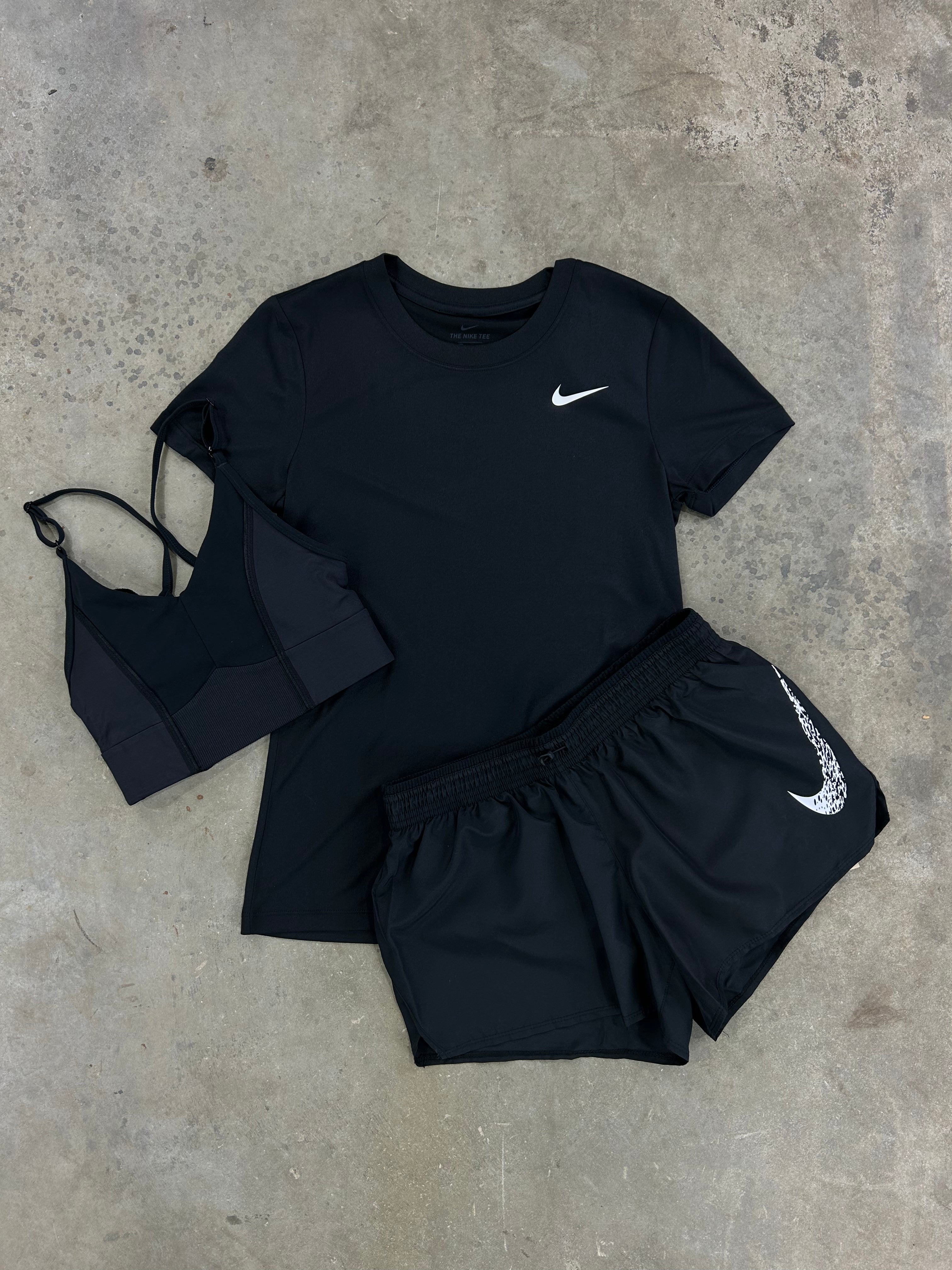 Nike sports bra and shorts set best sale