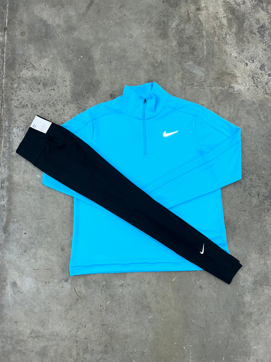 Nike Aqua Blue Set - Half Zip / Leggings