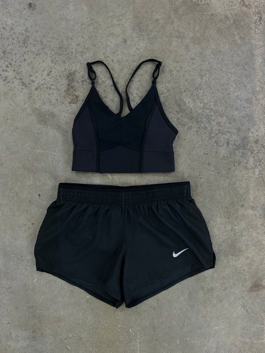 Nike All Black Set -  Sports Bra / Shorts