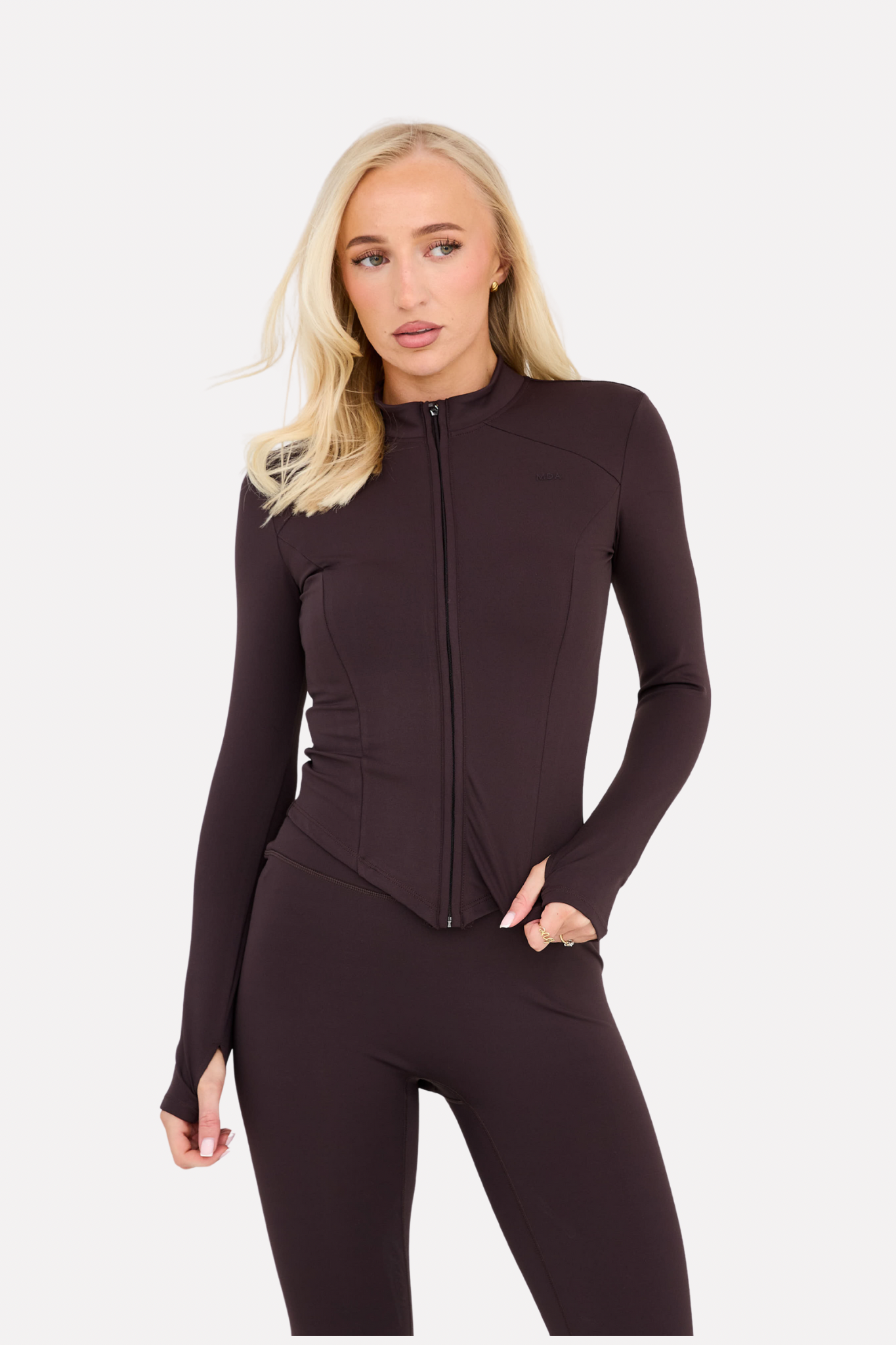 MDA Core Cocoa Zip Up Set - Zip Up Jacket / Wrap Leggings