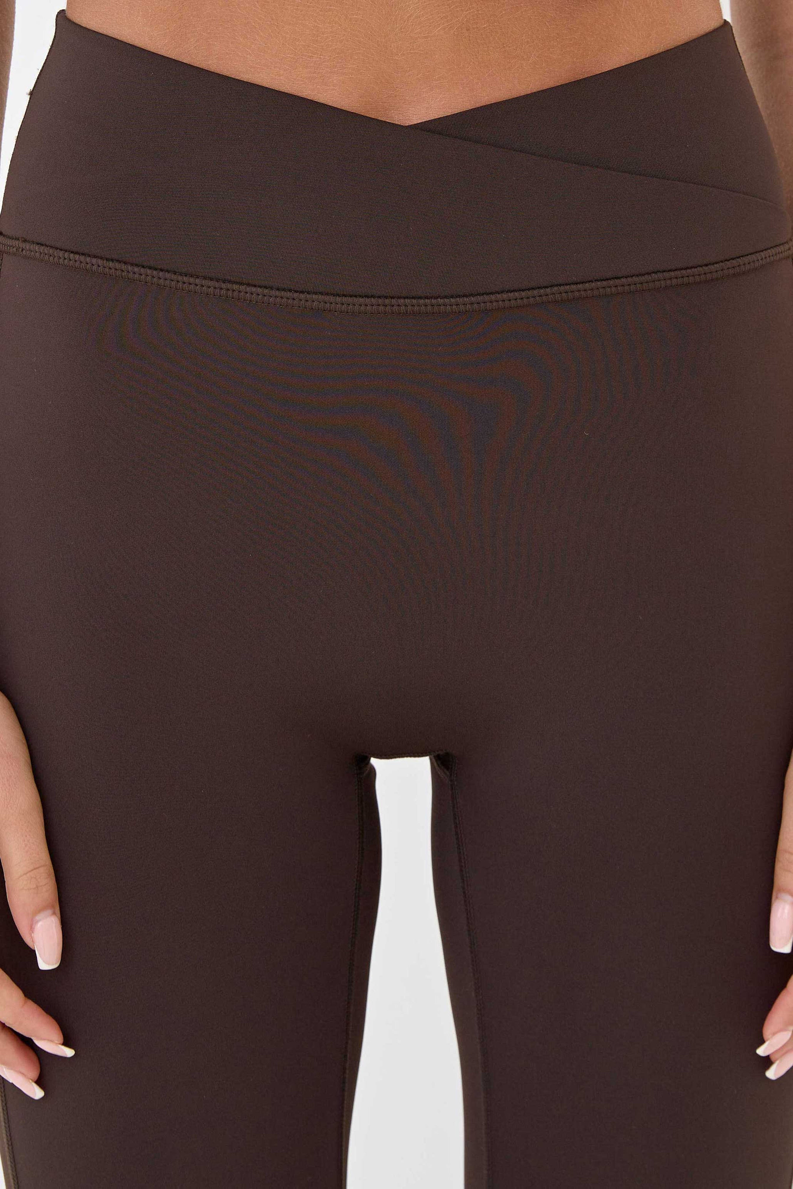 MDA Core Espresso Halter Set - Halter Top & Wrap Leggings