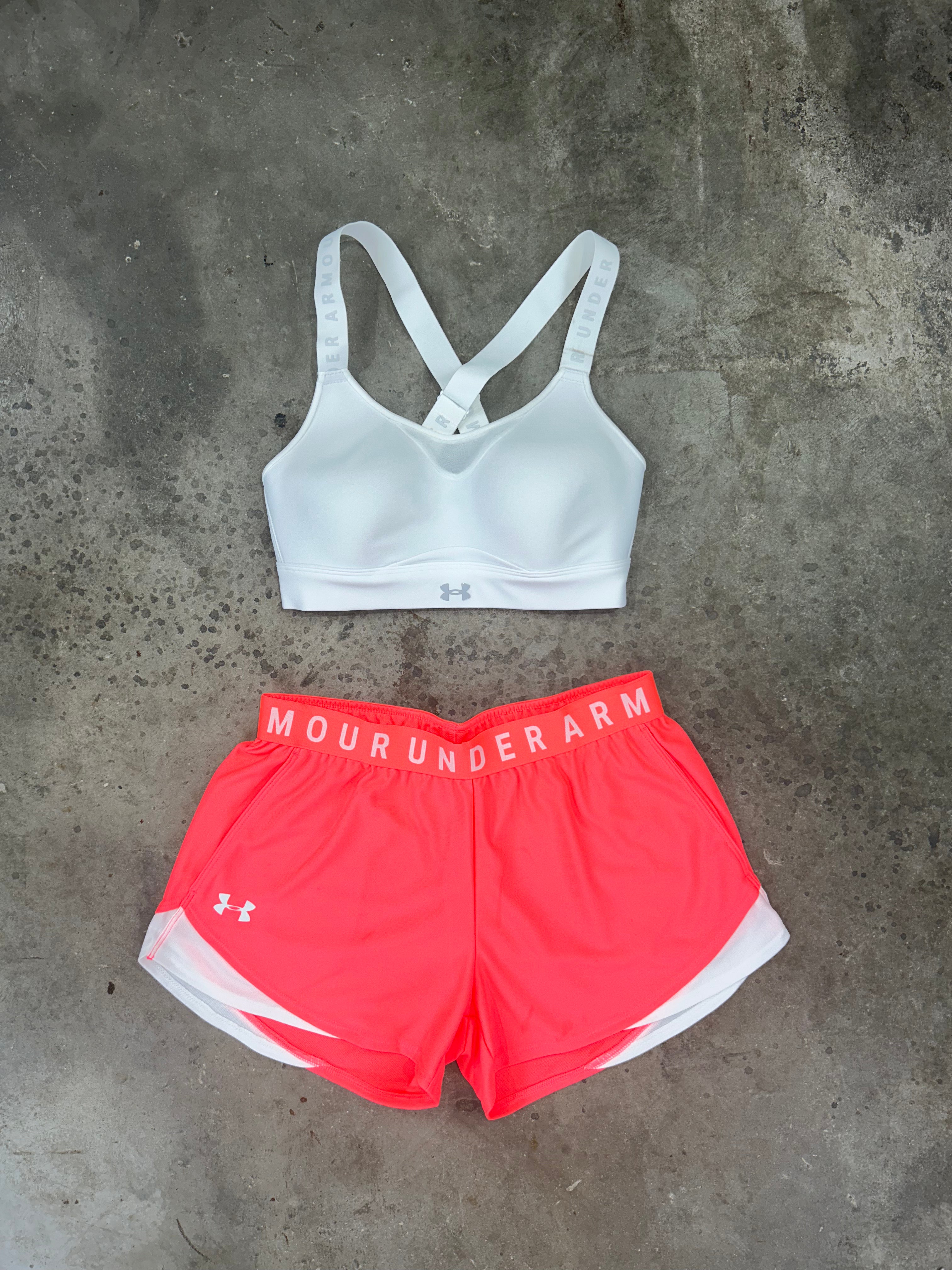 Under Armour Ruby Set Sports Bra Shorts XS L